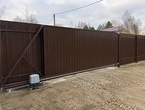 Откатные ворота с электроприводом 4000x2000 купить Москва